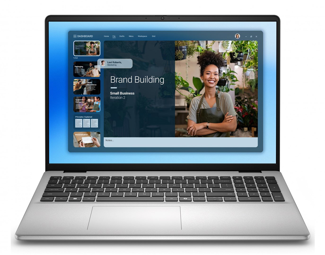 DELL DC16251 Intel Core 7 150U Laptop 40.6 cm (16) Full HD+ 16 GB DDR5-SDRAM 1 TB SSD NVIDIA GeForce MX570A Wi-Fi 6E (802.11ax) Windows 11 Pro Platinum, Silver