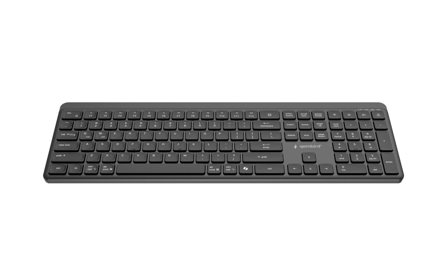 Gembird KB-WPS-03 Dual-mode pro-business slim wireless keyboard, 2.4G+BT, US layout