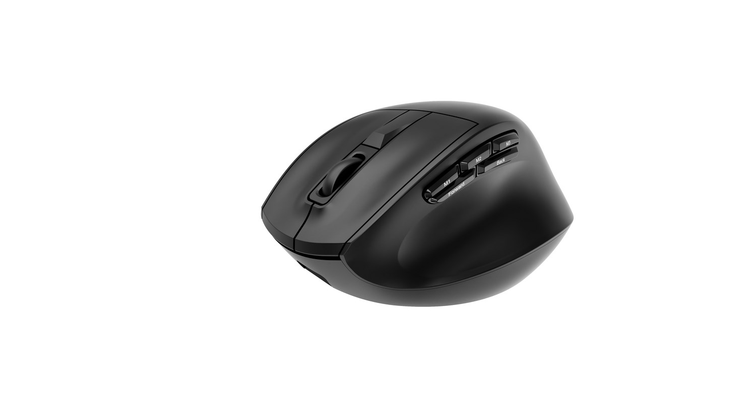 Gembird MUSW3-9B-01 Triple-mode wireless ergonomic mouse (2.4G + BT + USB), 2400 DPI, 9-button, black