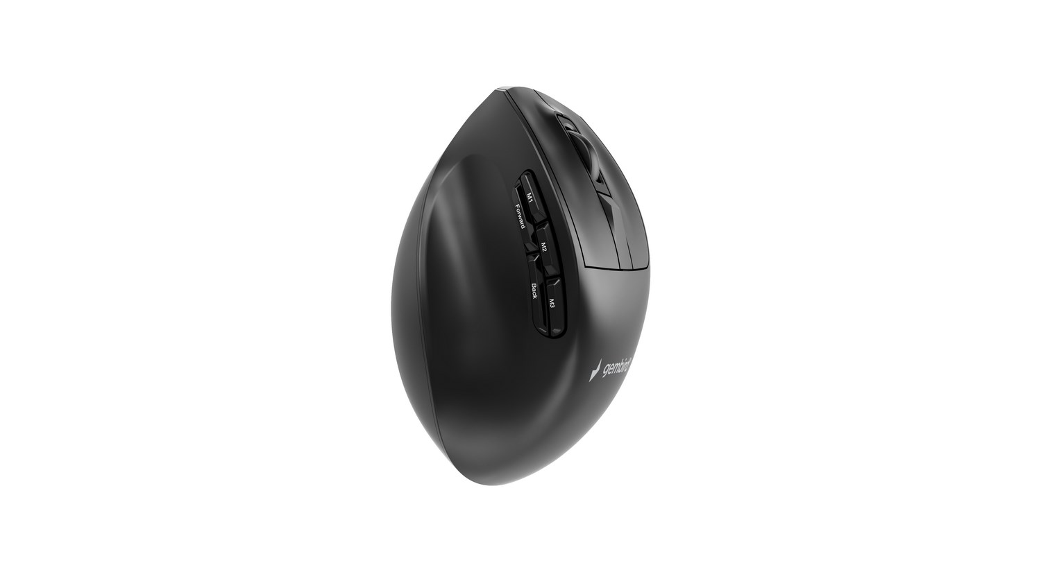 Gembird MUSW3-9B-01 Triple-mode wireless ergonomic mouse (2.4G + BT + USB), 2400 DPI, 9-button, black