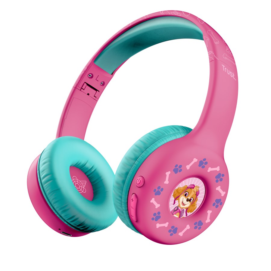 Auriculares inalmbricos para nios TRUST Nouna de PAW Patrol, color rosa