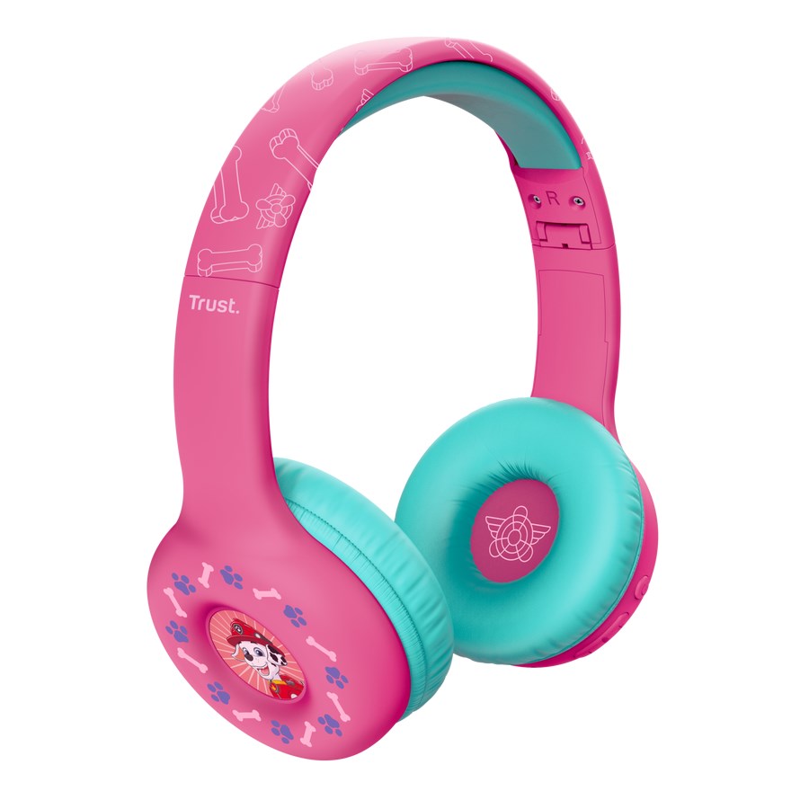 Auriculares inalmbricos para nios TRUST Nouna de PAW Patrol, color rosa