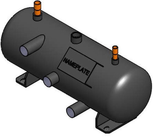 FLOODED RECEIVER 20L 219MM - DIAMETER 640MM L PED W/ HEATER