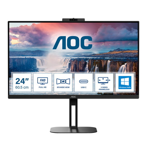 AOC V5 24V5CW/BK computer monitor 60.5 cm (23.8