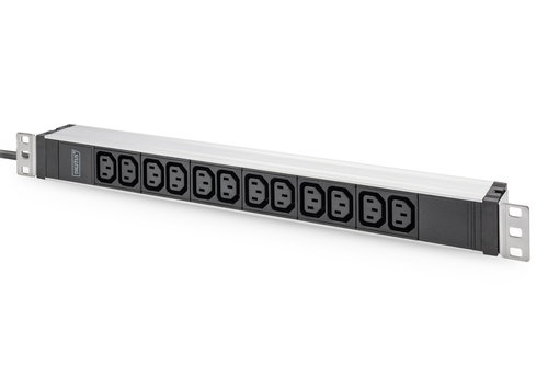 1U ALUMINUM PDU RACKMOUNTABLE - 12X C13 16A SAFETY PLUG