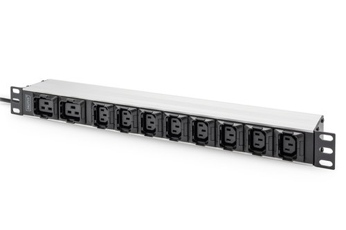 1U ALUMINUM PDU RACKMOUNTABLE - 8X C13 2X C19 16A IEC C20 PLUG