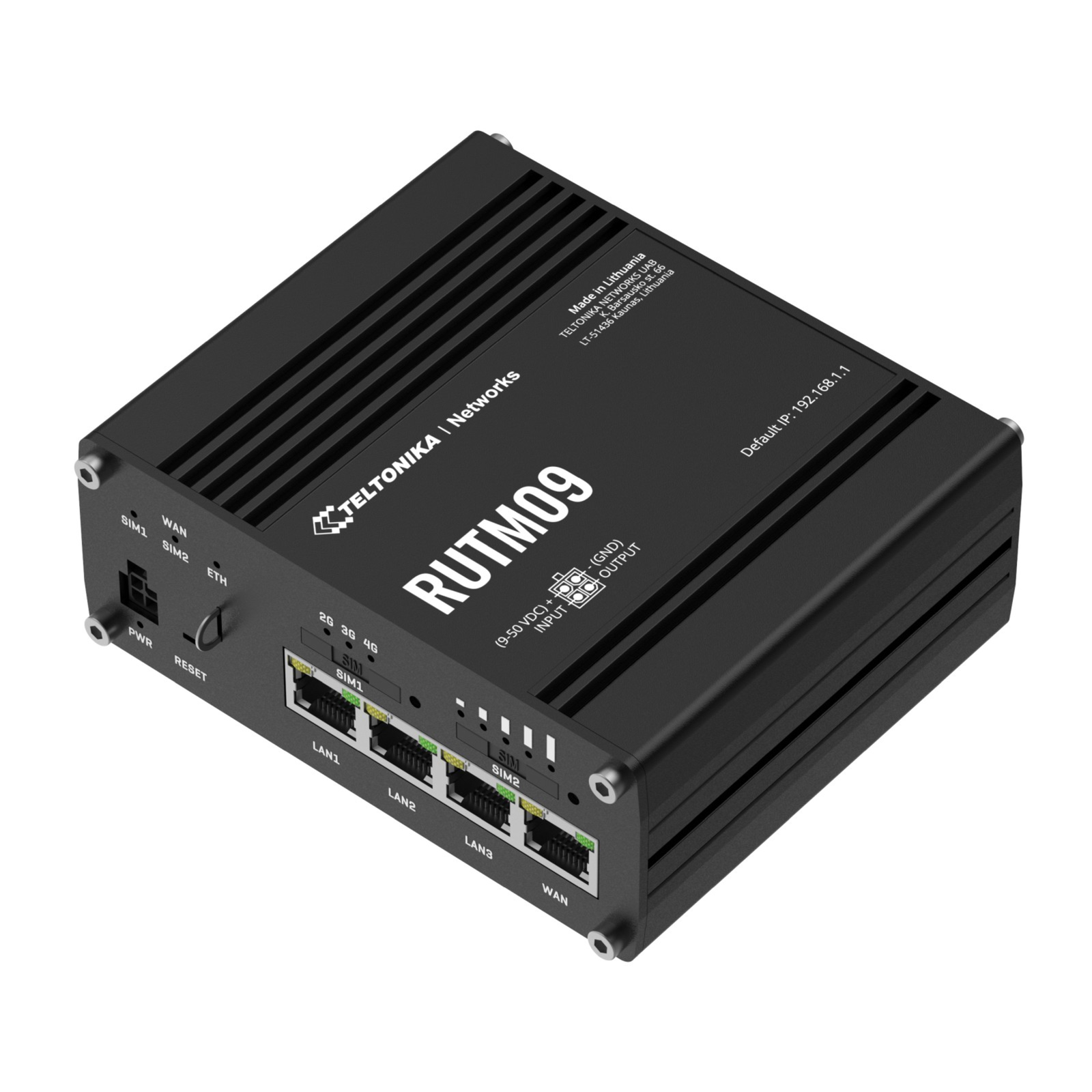 Teltonika LTE router RUTM09 (Cat6),2xSIM,1xWAN,3xLAN 4xGbE,GNSS