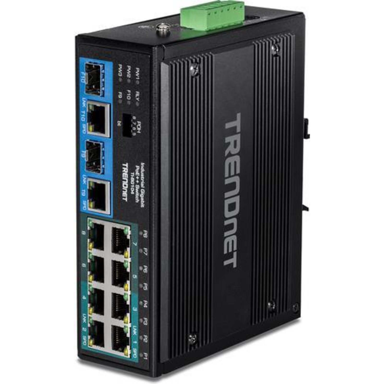 TRENDnet Switch 10-Industrial Gbit PoE++ Din-Rail