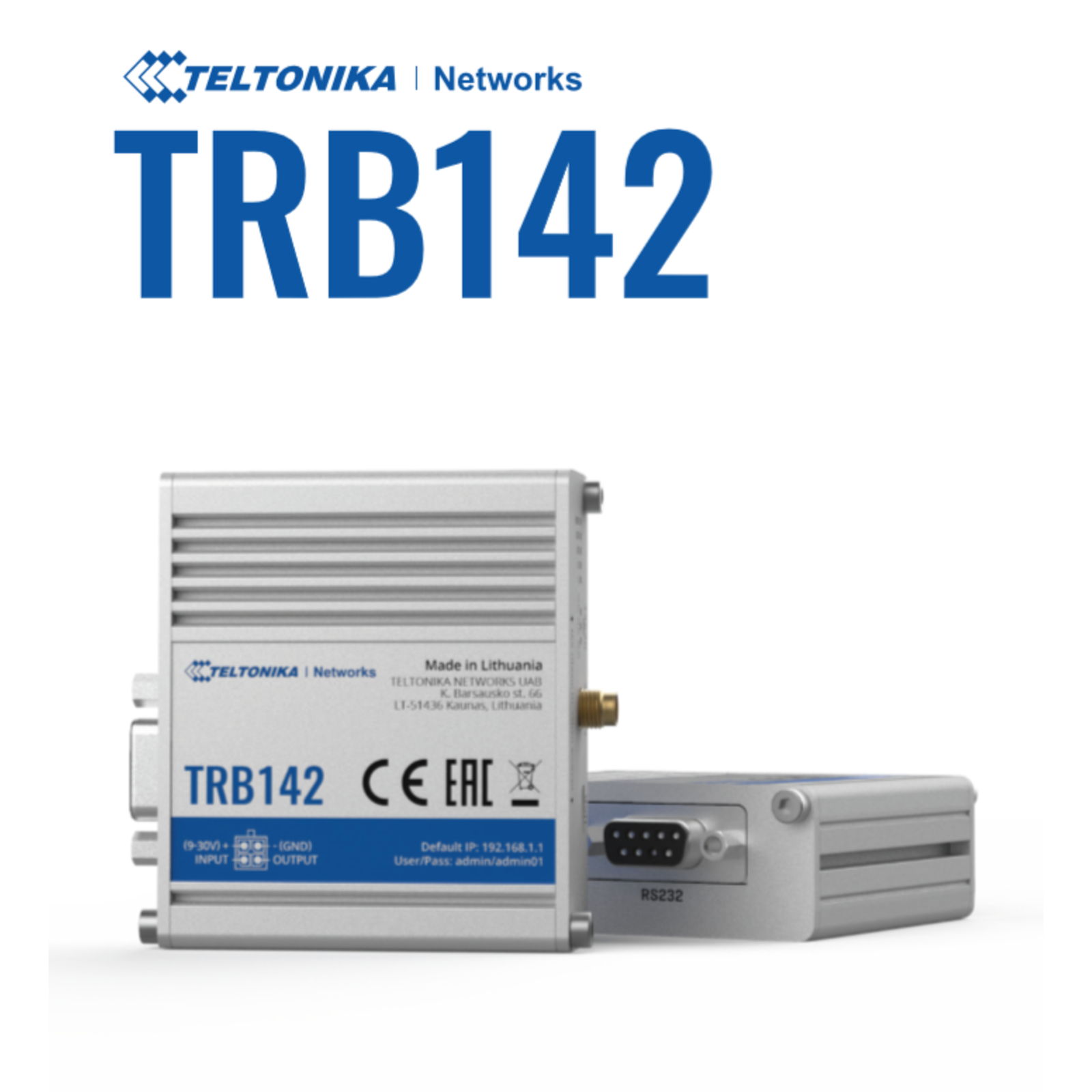 Teltonika Gateway with Housing Industrial Rugged LTE Modbus TRB142