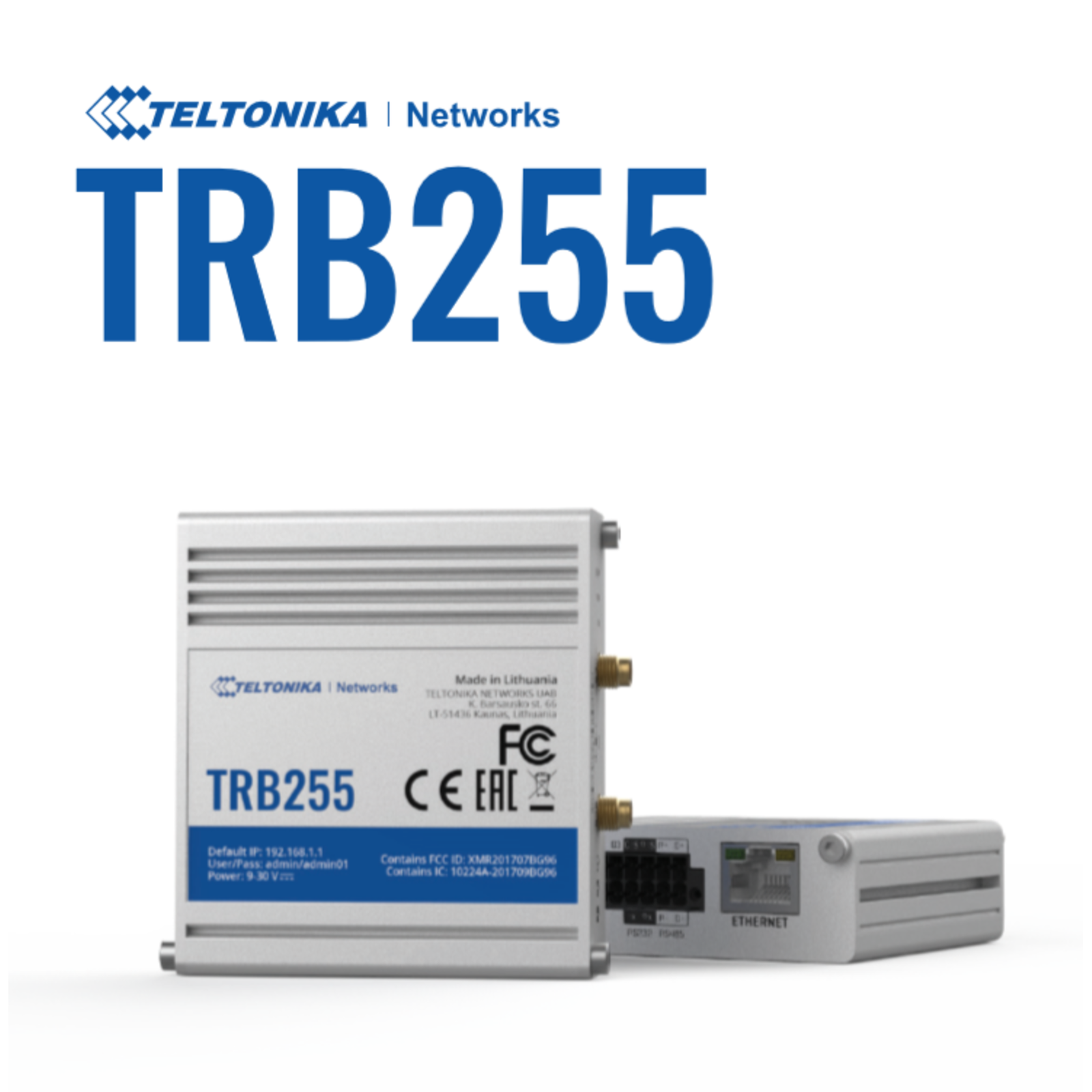 Teltonika Gateway Industrial Rugged LTE 100Mb LAN TRB255