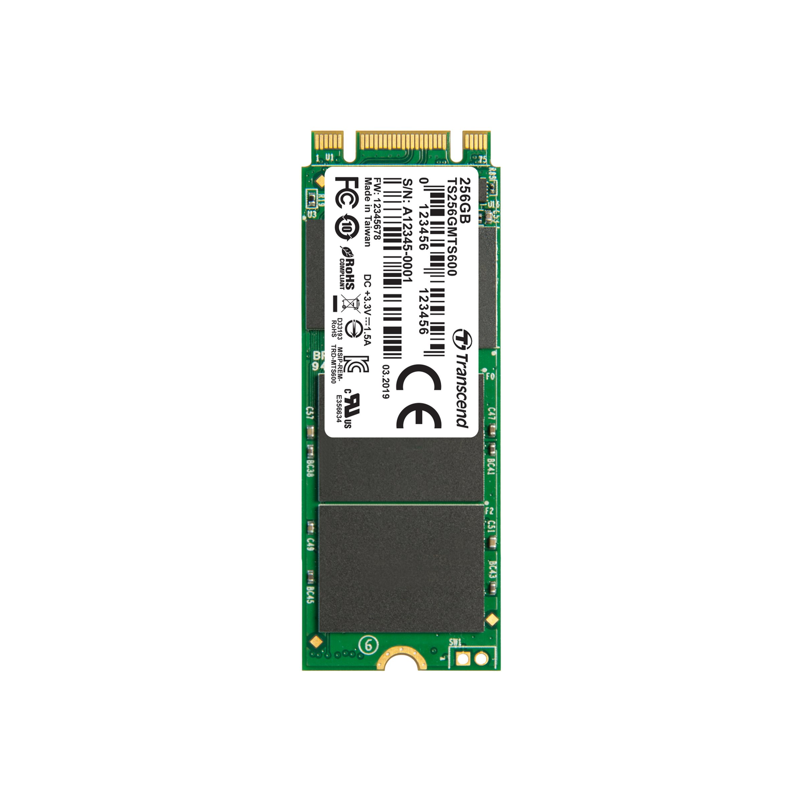Transcend SSD M.2 SATA 256GB MTS600