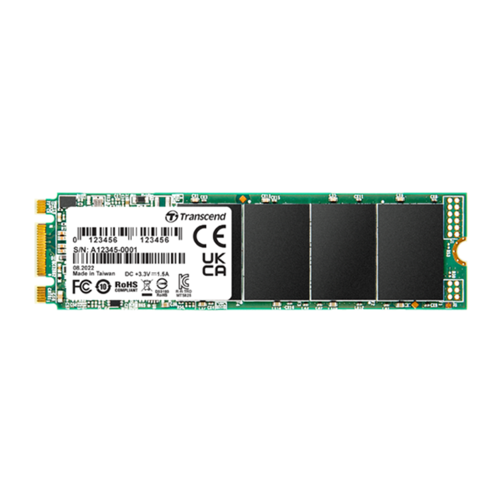 Transcend Solid State Drive 500GB M.2 MTS825S M.2 2280 3D NAND SATA3