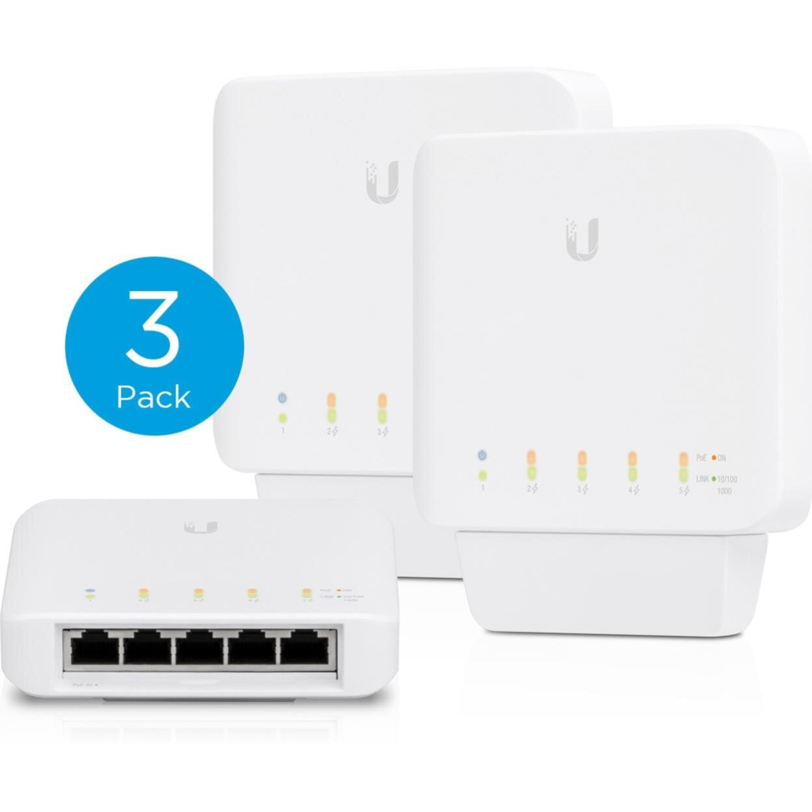 Ubiquiti USW-FLEX-3 Managed Switch 5x Gigabit Ethernet 1x PoE Port