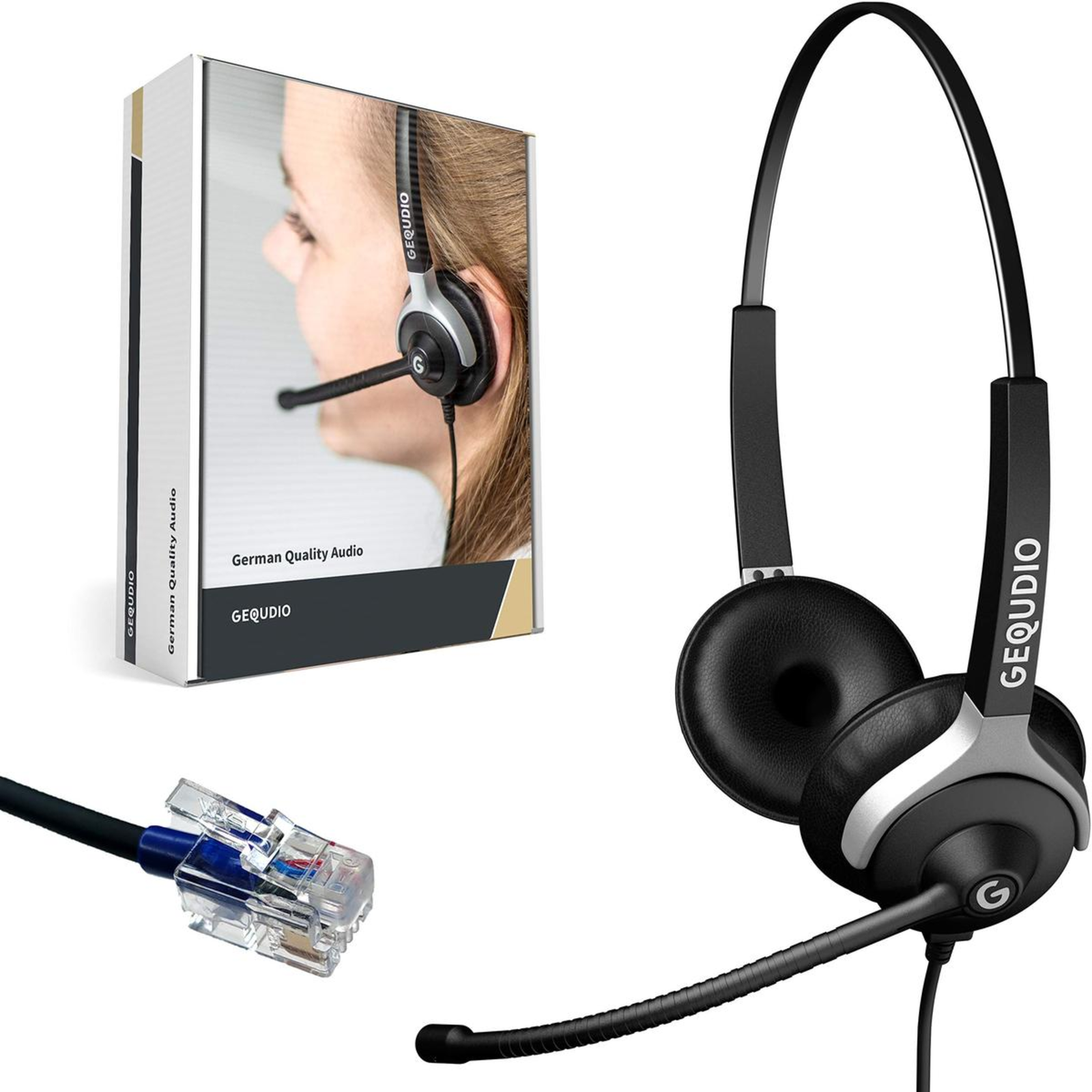 GEQUDIO Headset 2-Ear for Cisco with Cable