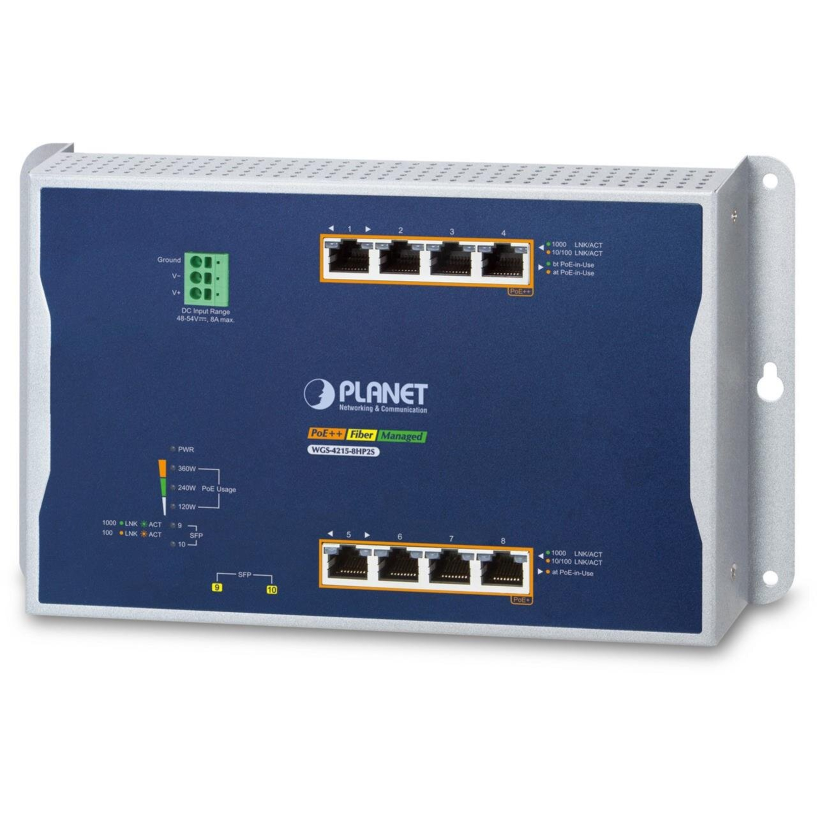 PLANET IP30 IPv6/IPv4 4-port 10/100/1000T 802.3bt 95W PoE+ Switch 1 Gbps