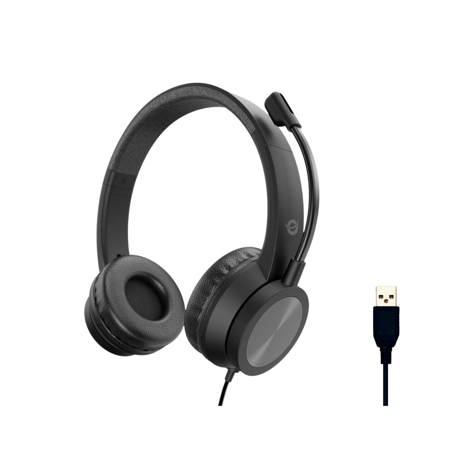 Conceptronic POLONA05B Stereo USB Headset, Noise Cancelling Microphone