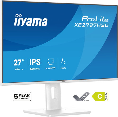 27IN WHITE IPS-PANEL 4-SIDE - SLIM BEZEL1920X1080 120HZ EYECOM