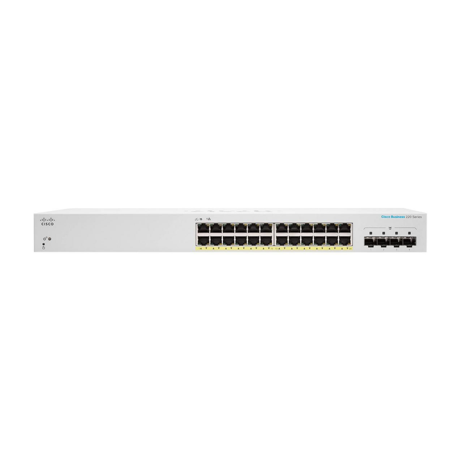 CISCO BUSINESS SWITCHING CBS220 SMART 24-PORT GIGABIT FULL POE 382W 4X10G SFP+ UPLINK