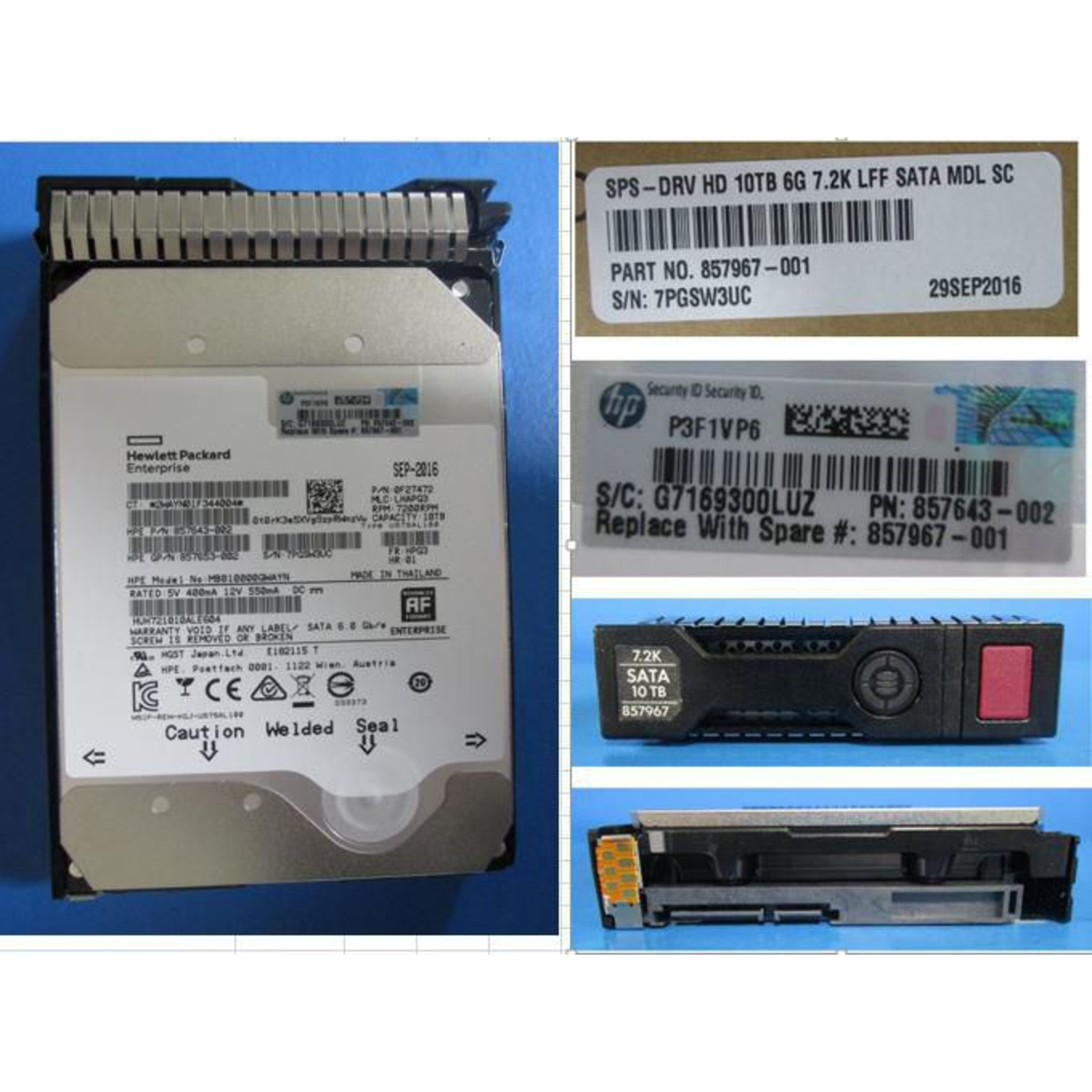 HPE SPS-Drive HD 10TB 6G 7.2K LFF SATA MDL SC 512E
