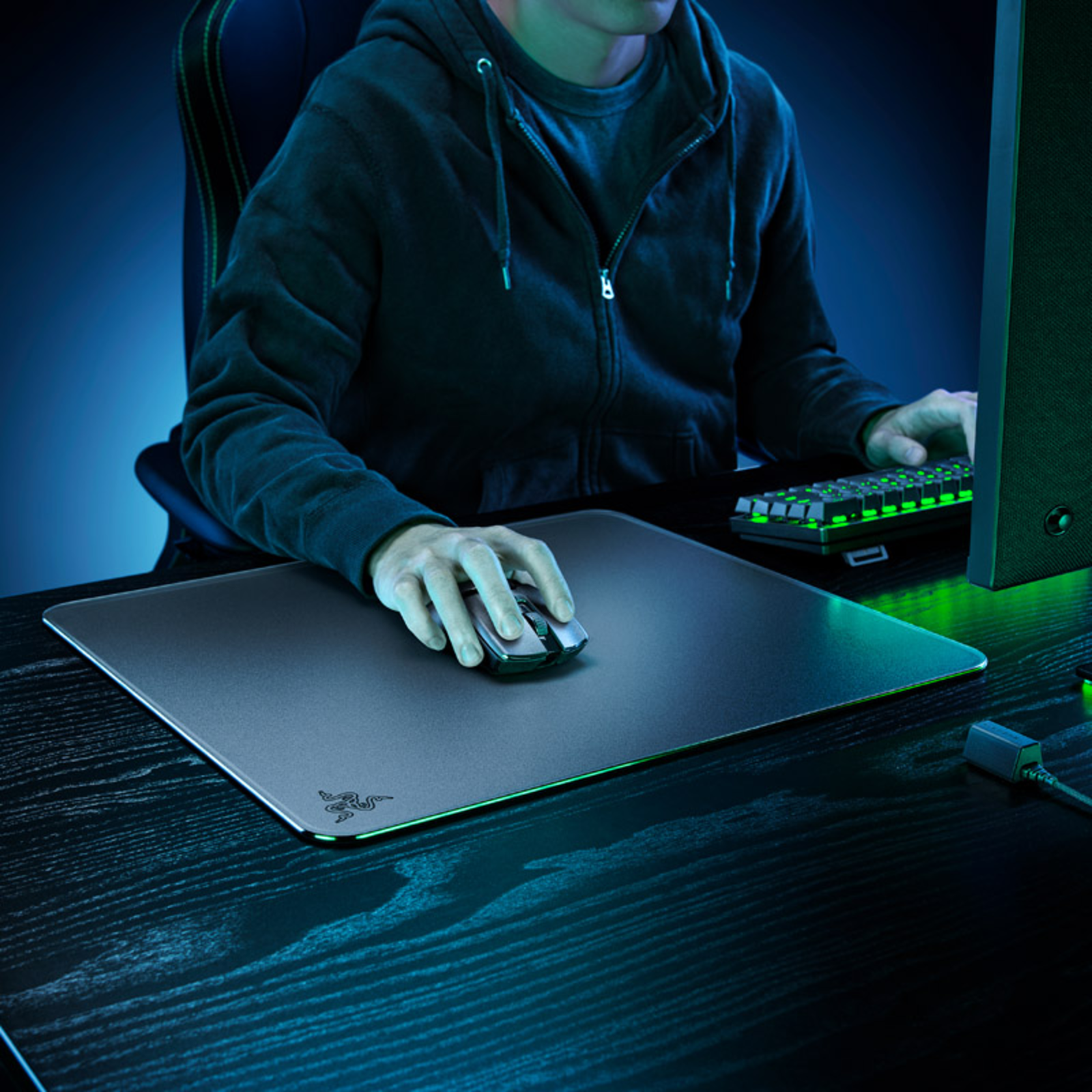 Razer Atlas Mouse Pad Black Micro-etched Surface Dirt And Scratch Resistant