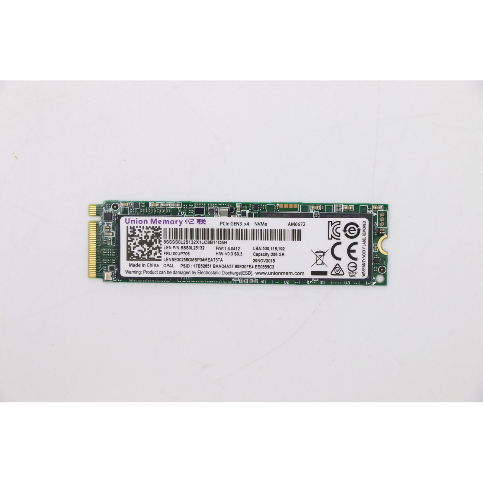 Lenovo SSD 256G PCIE 3X4 M.2 NVMe 2280