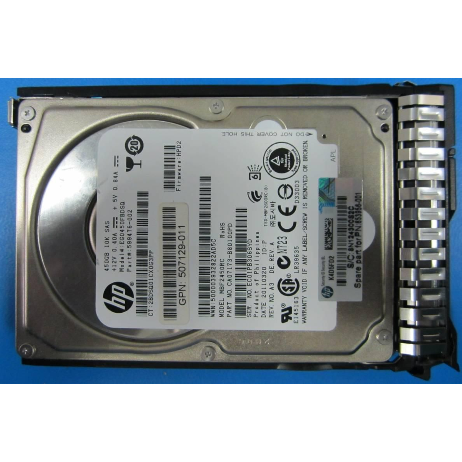 HPE HDD 450GB 6G SAS 10K 2.5 Inch