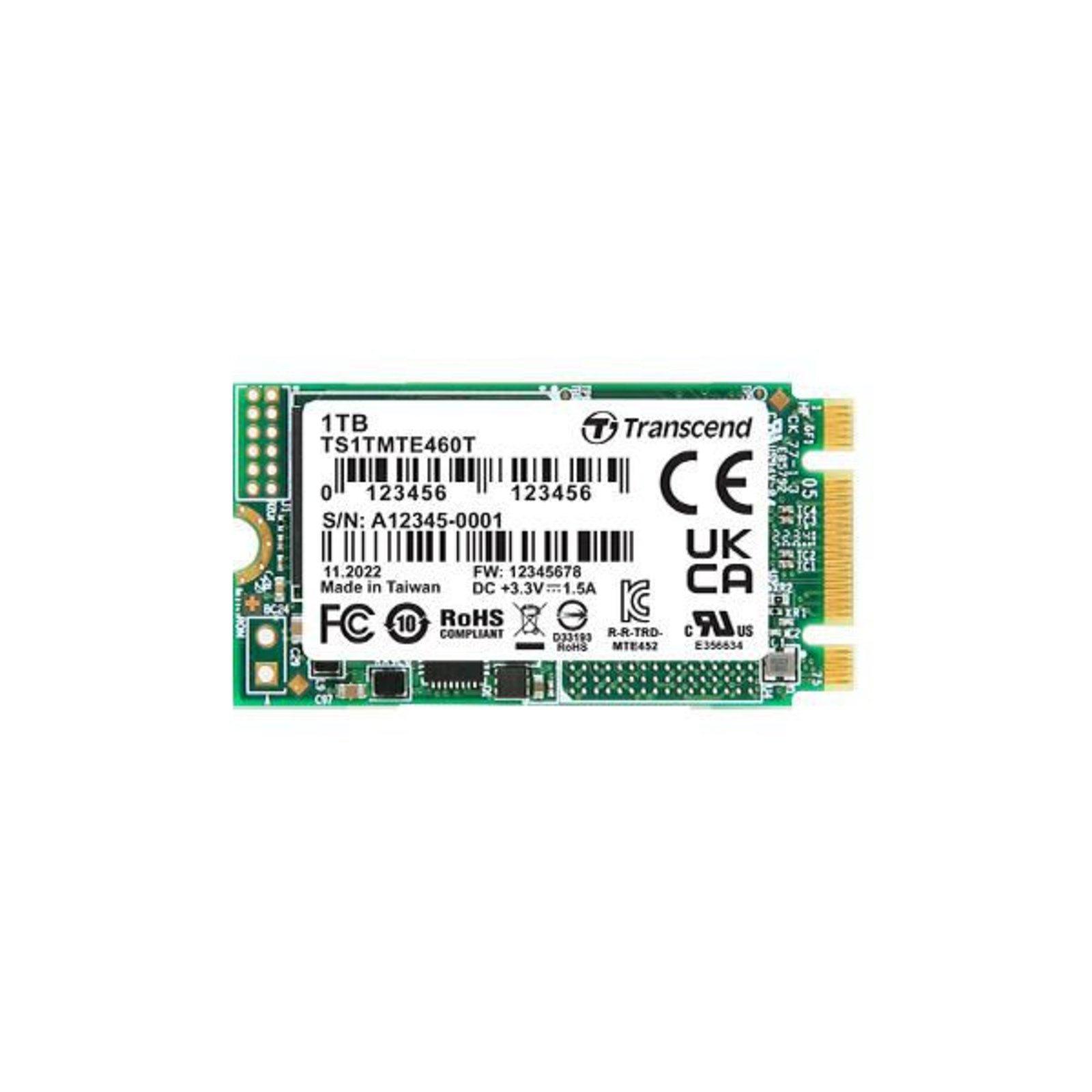 Transcend MTE470A SSD 256 GB Internal M.2 2242 PCIe 3.0 X4 (NVMe)