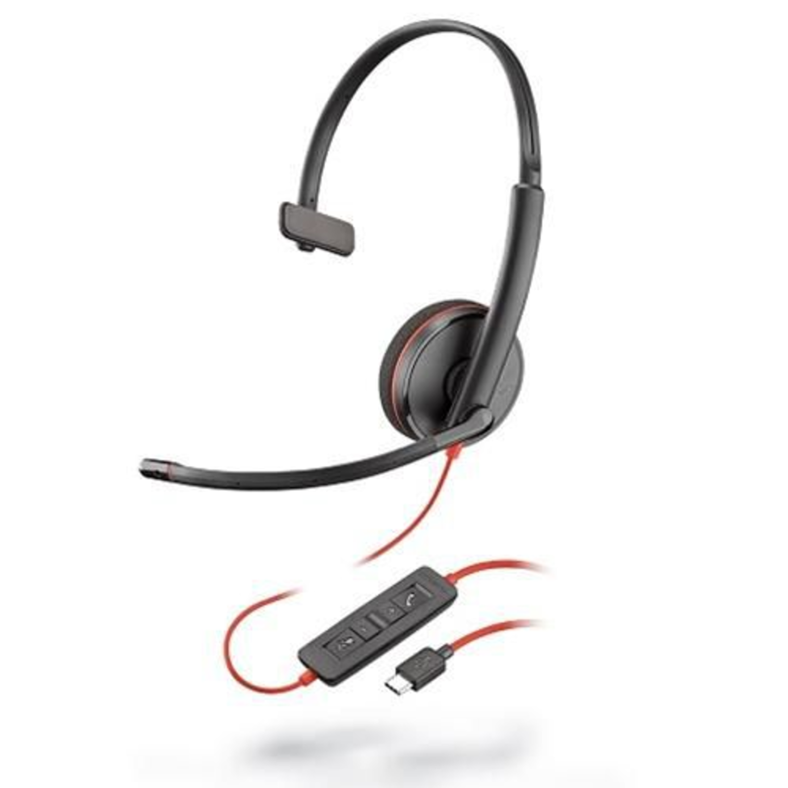 Poly Plantronics Blackwire C3210 USB-C Cabling Headset Black