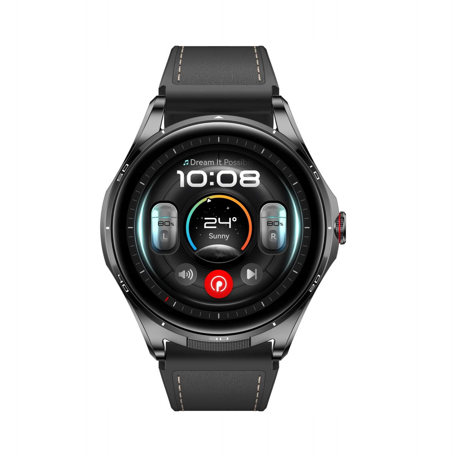 Huawei Watch Buds 2 Libra-B19L Black Leather Composite Strap