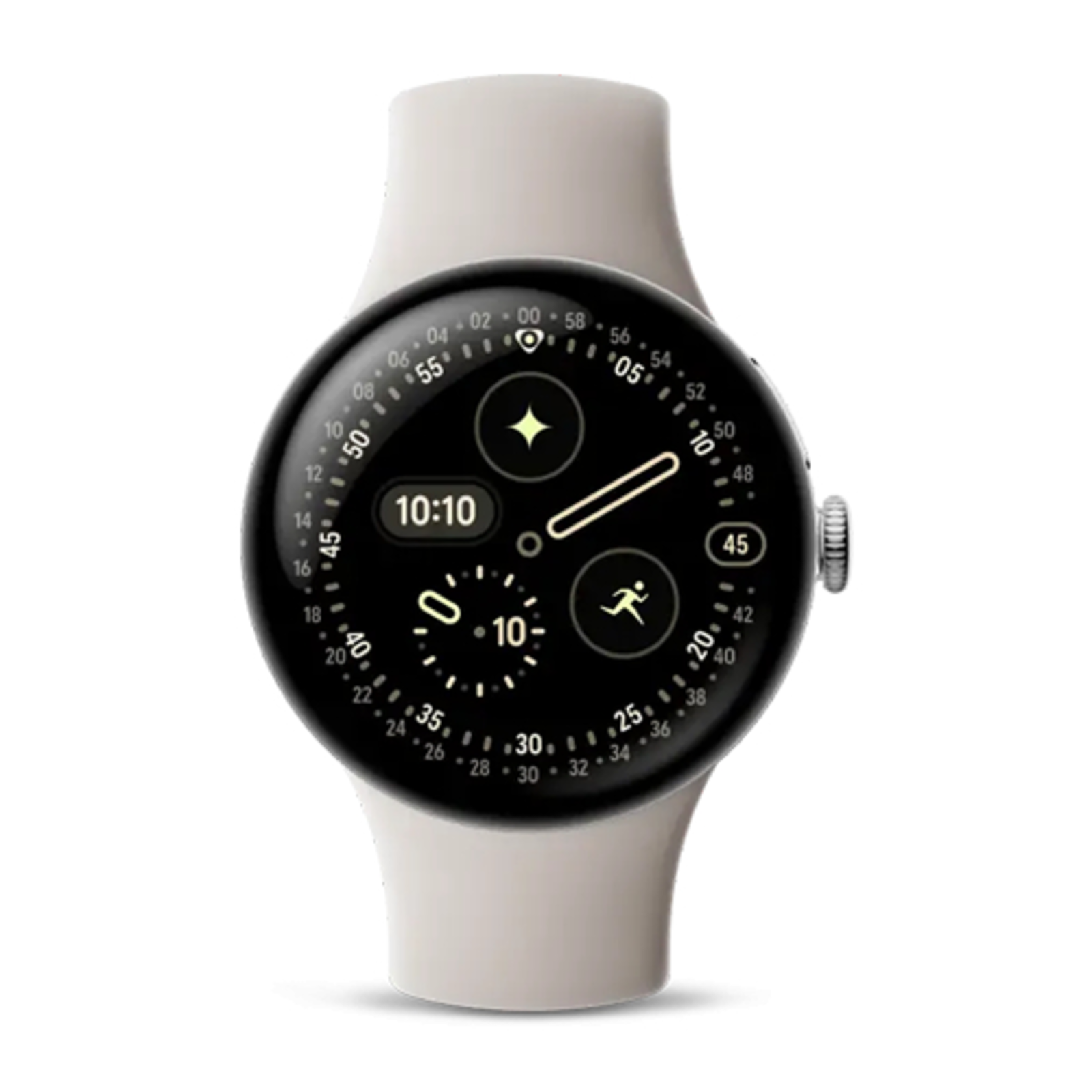 Google Pixel Watch 4 - 41 mm - Polished Silver Aluminium