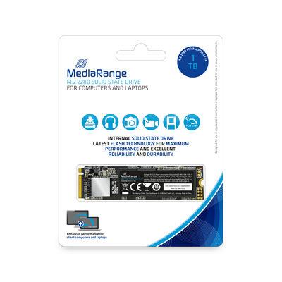 SSD MEDIARANGE S3100 1TB M.2 TLC Write speed 1800 MBytes/sec Read speed 2200 MBytes/sec TBW 400 TB MTBF 150000 hours MR1033
