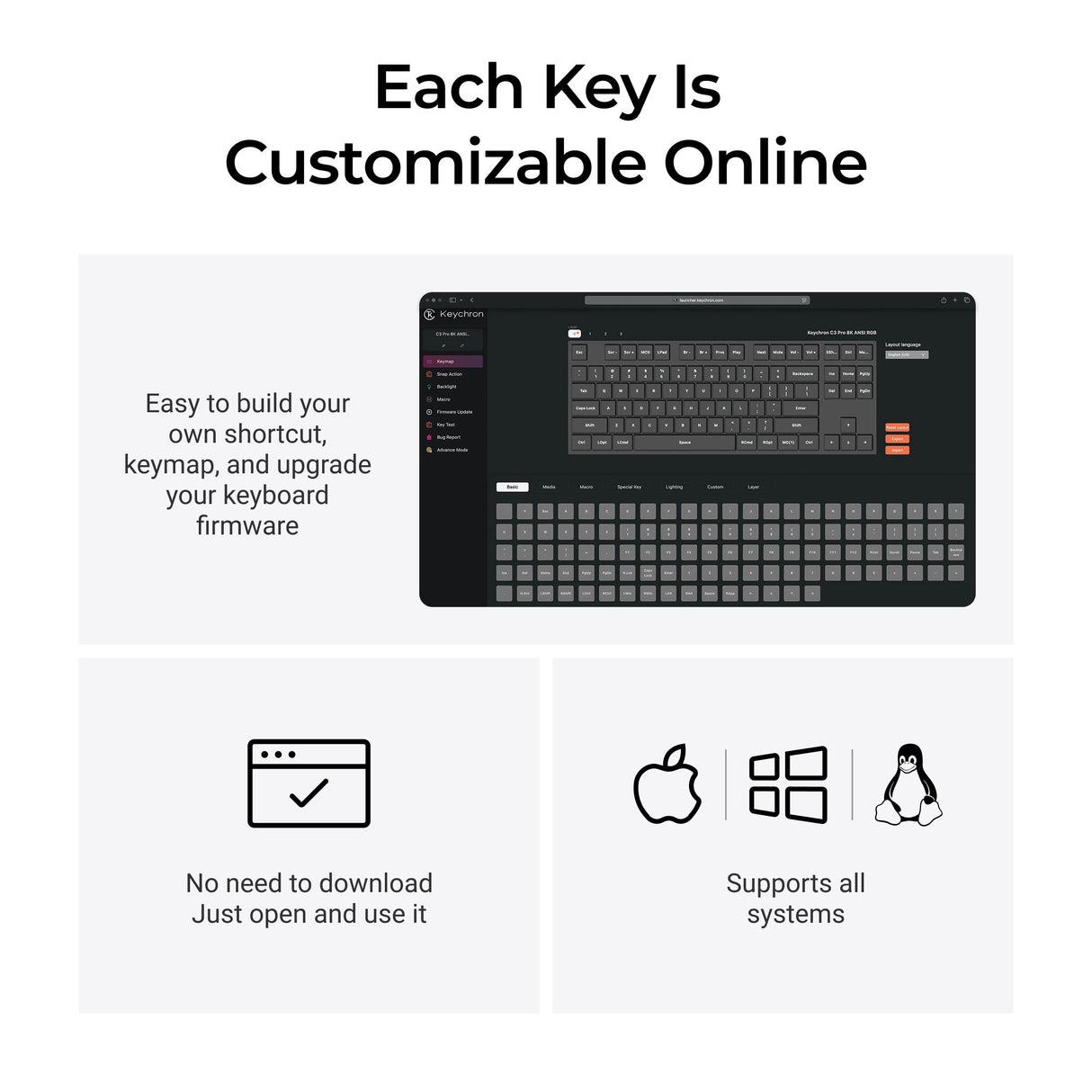 KEYBOARD WIRED C3 PRO RGB/RETRO C3PX-H1 KEYCHRON