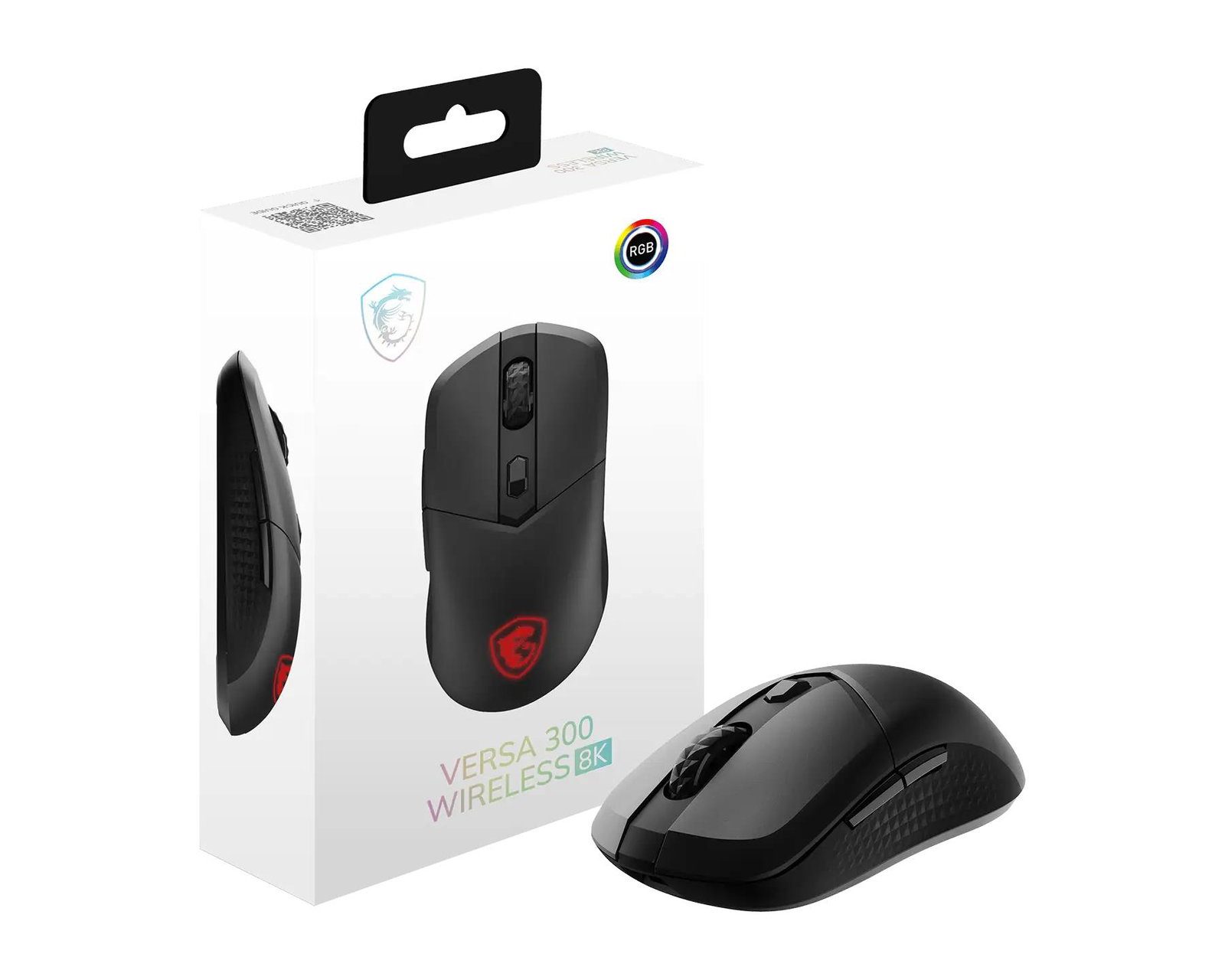 MSI VERSA 300 WIRELESS 8K mouse Gaming Ambidextrous RF Wireless + Bluetooth + USB Type-A Optical 2600 DPI