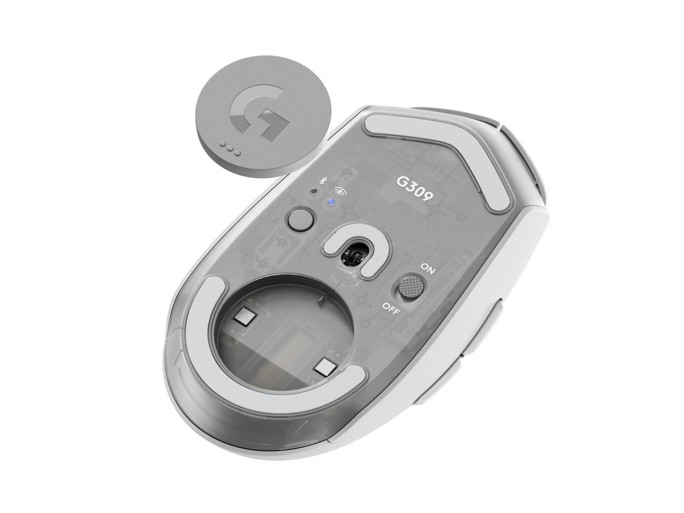 MOUSE USB OPTICAL WRL G309/WHITE 910-007207 LOGITECH