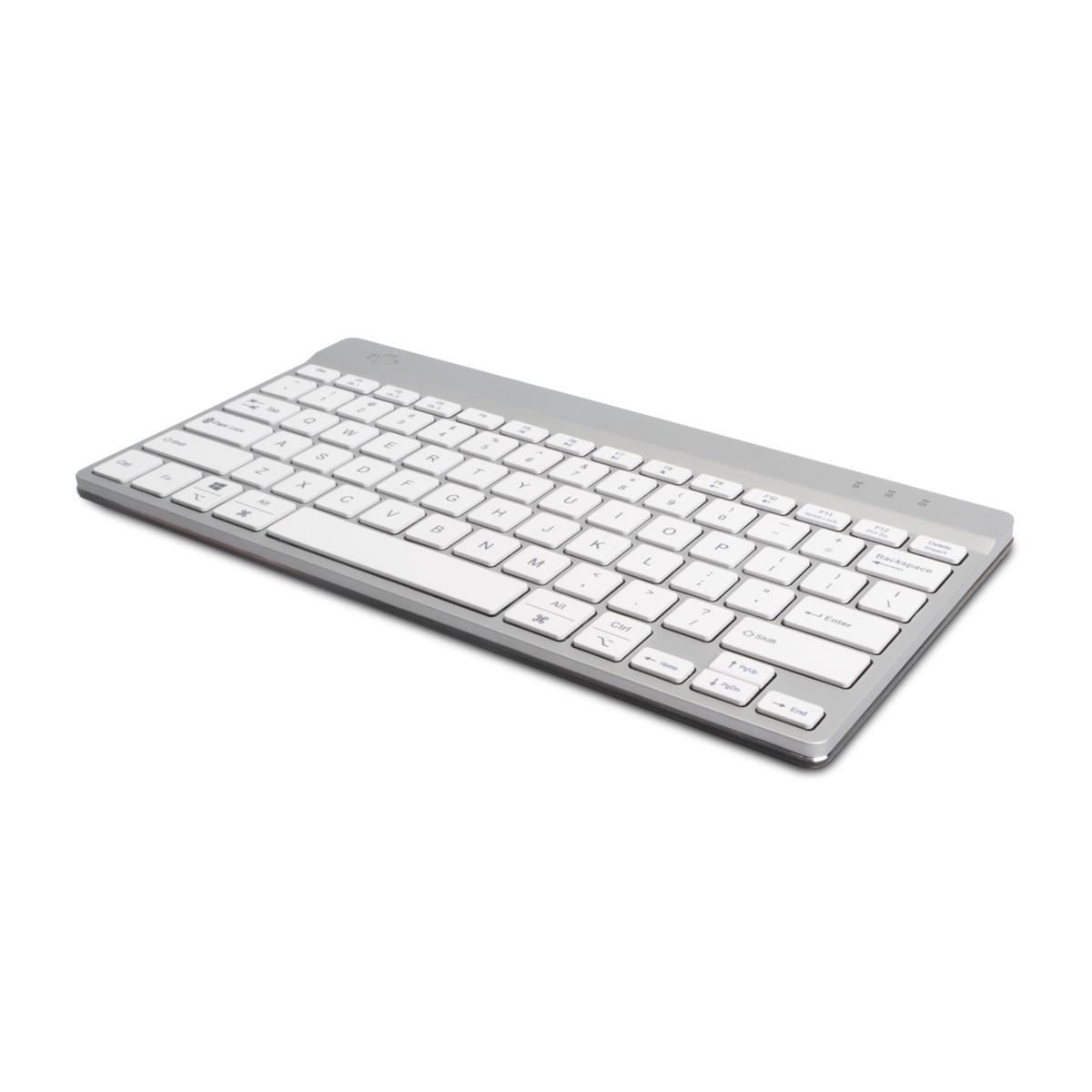 R-Go Tools Ergonomic keyboard R-Go Compact Break, compact keyboard with break software, QWERTY (US), Bluetooth, white