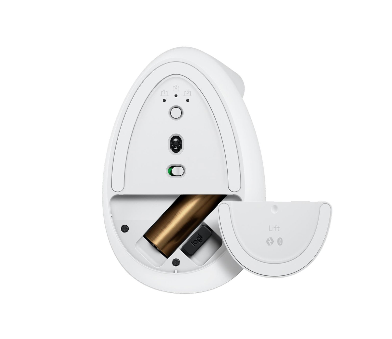 MOUSE USB WRL LIFT RIGHT/WHITE 910-006475 LOGITECH