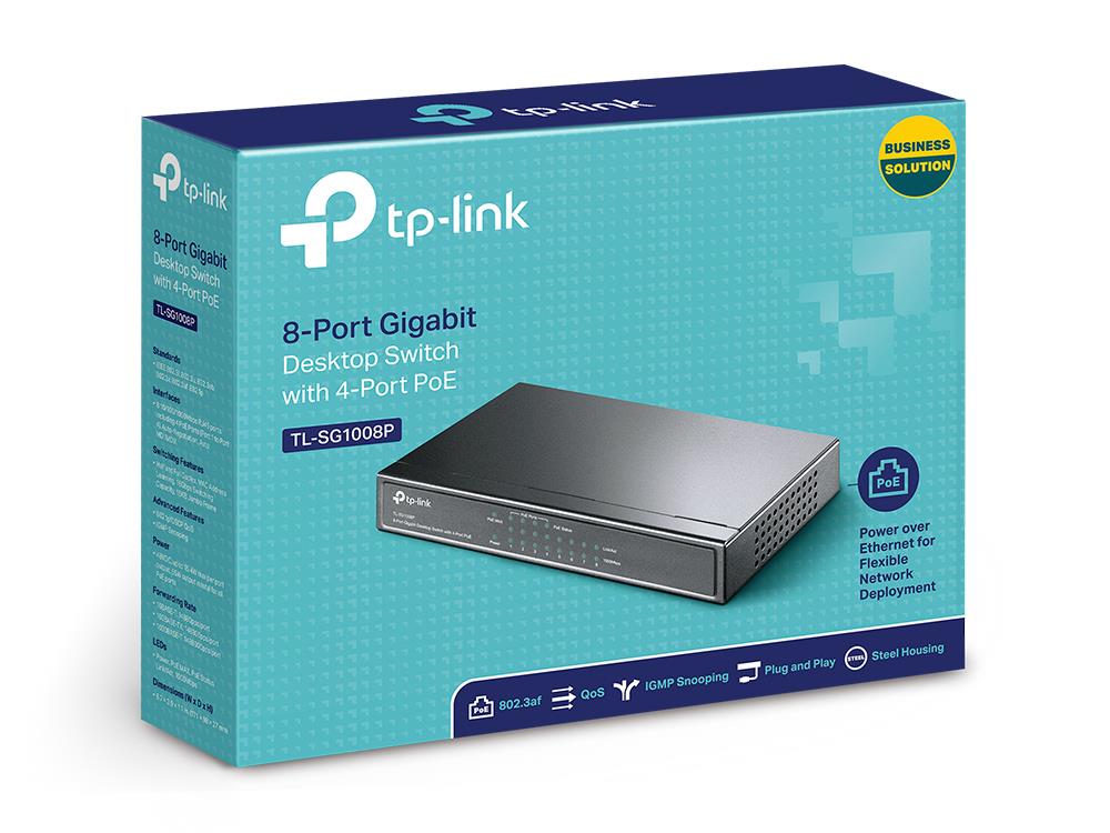 Switch TP-LINK 8x10Base-T 100Base-TX 1000Base-T TL-SG1008P