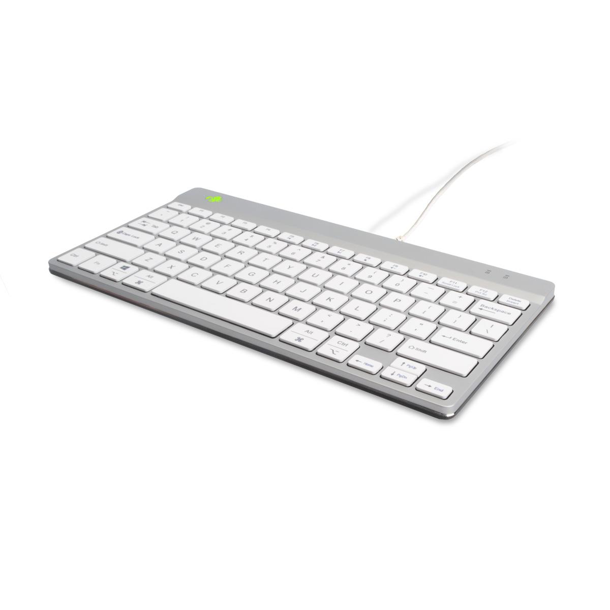 R-Go Tools Ergonomic keyboard R-Go Compact Break, compact keyboard with break software, QWERTY (US), wired, white