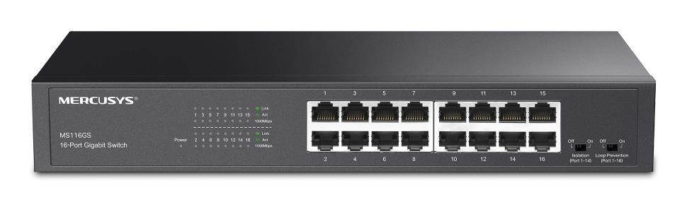 Switch MERCUSYS MS116GS 16x10Base-T 100Base-TX 1000Base-T MS116GS