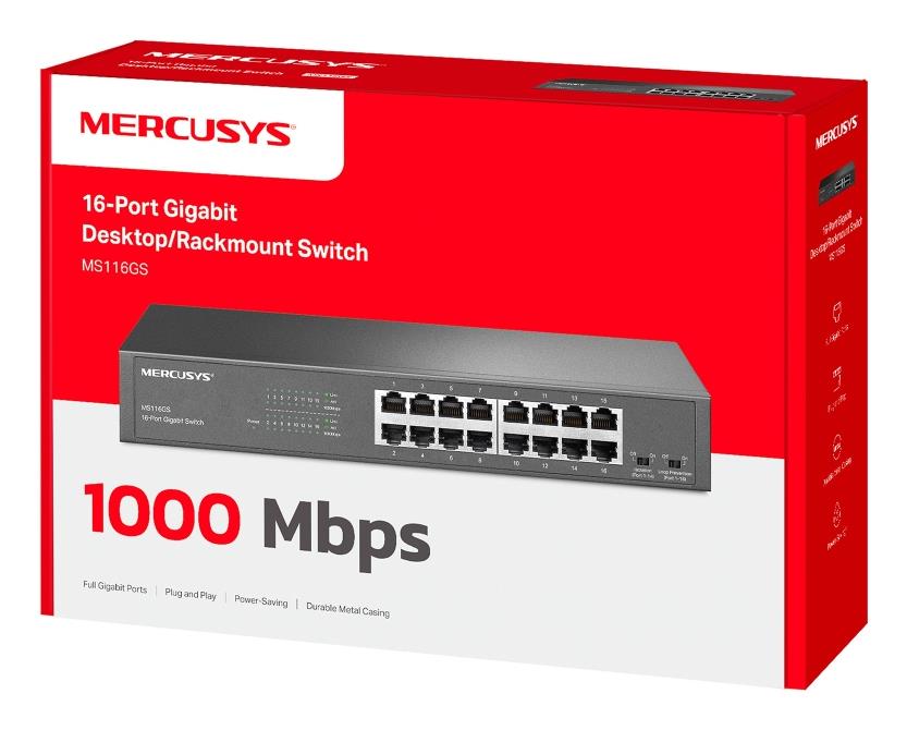 Switch MERCUSYS MS116GS 16x10Base-T 100Base-TX 1000Base-T MS116GS