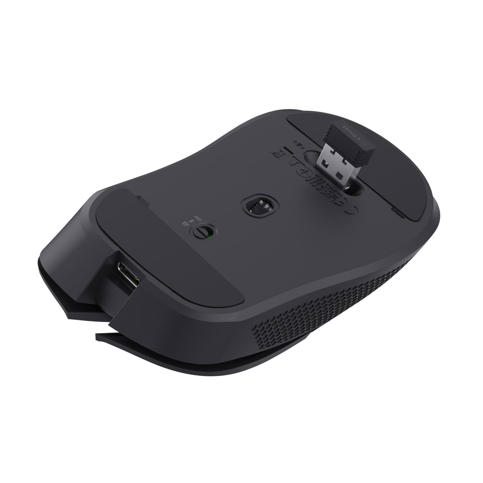 Trust GXT 931 Ybar Wireless Multi-Device Gaming Mouse – Bluetooth, 2.4 GHz, 7200 DPI, RGB, Black