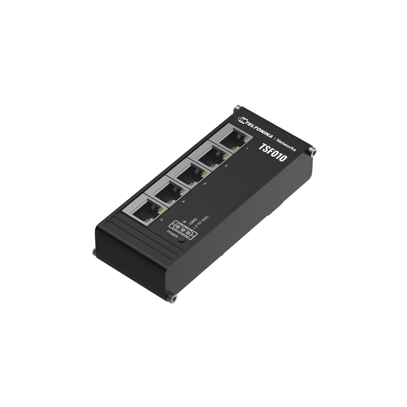 Switch TELTONIKA Switch type Unmanaged Form factor DIN rail 5xRJ-45 ports RJ-45 Ports Type Fast Ethernet (10/100) 5xFast Ethernet (copper) ports quantity TSF010000000