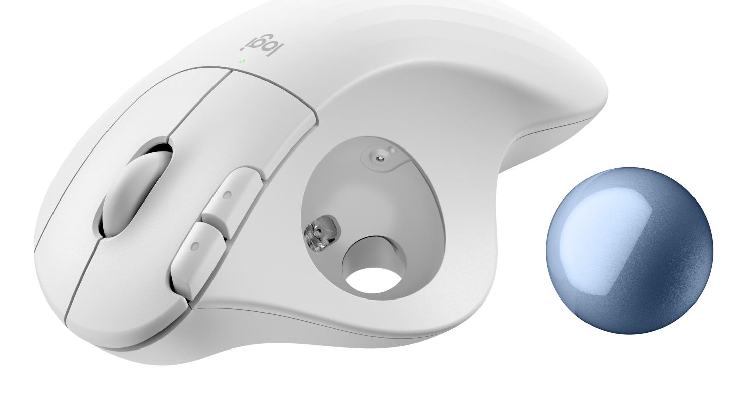 MOUSE USB TRACKBALL WRL ERGO/M575S WH 910-007030 LOGITECH