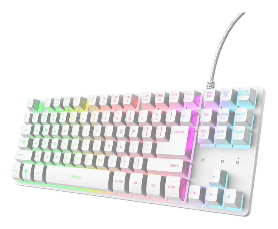 Trust GXT 833W Thado TKL keyboard Gaming USB QWERTY US English White