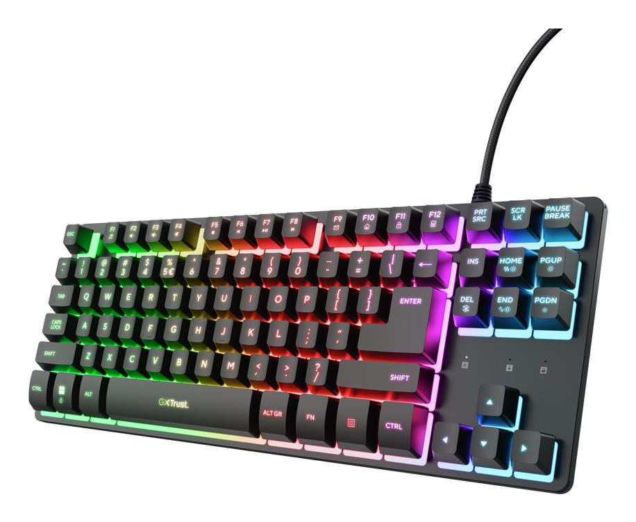 Trust GXT 833 Thado TKL keyboard Gaming USB QWERTY US English Black