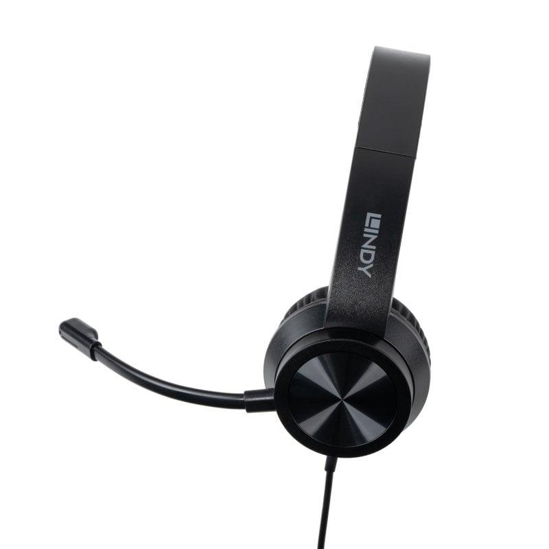 Lindy USB-C Office Headset with USB A to C Adapter