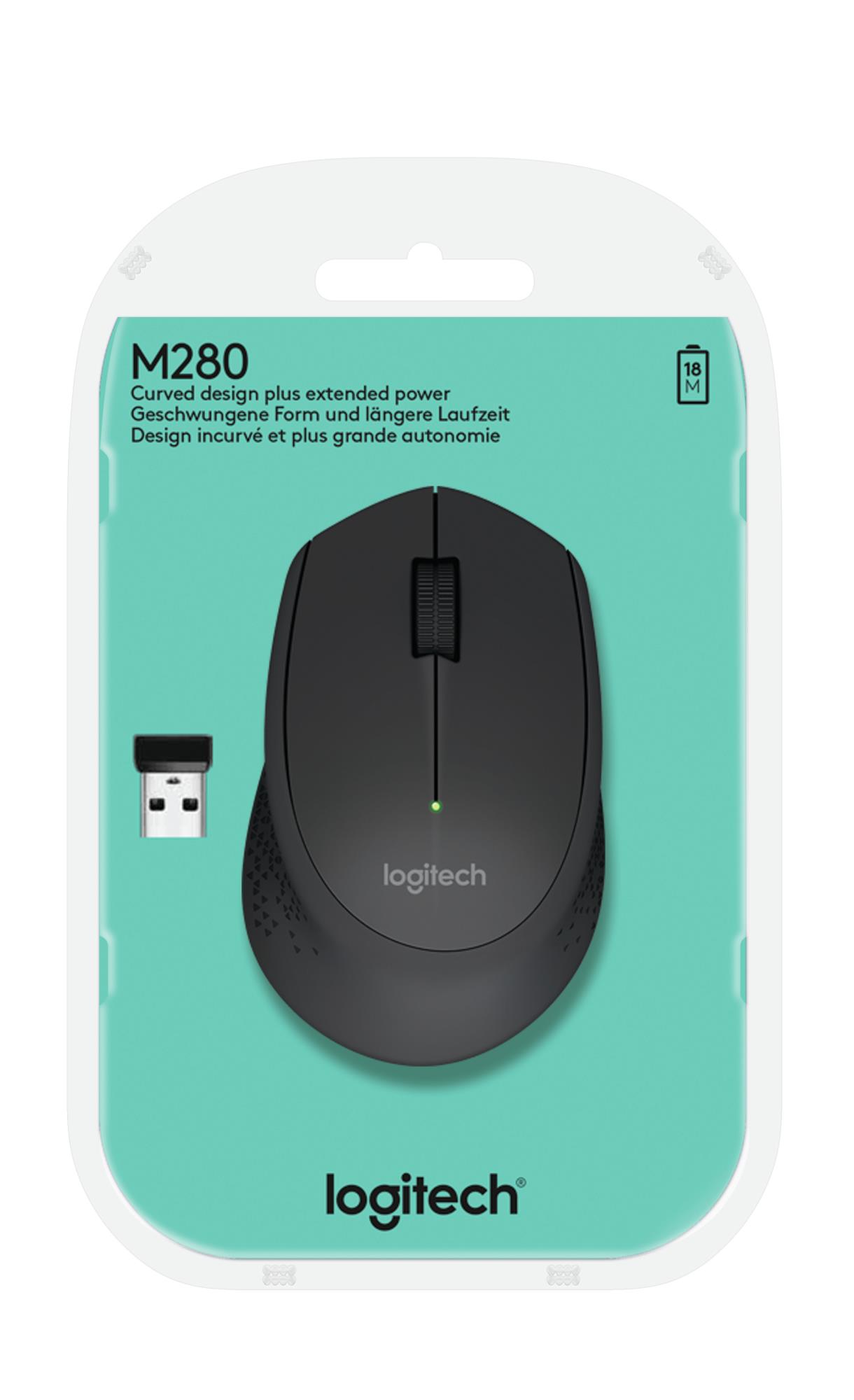 MOUSE USB OPTICAL WRL M280/BLACK 910-004287 LOGITECH