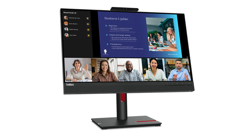 Lenovo ThinkVision T24v-30 24 1920 X 1080 Full HD VGA HD-15 HDMI DisplayPort 75Hz Pivot Monitor