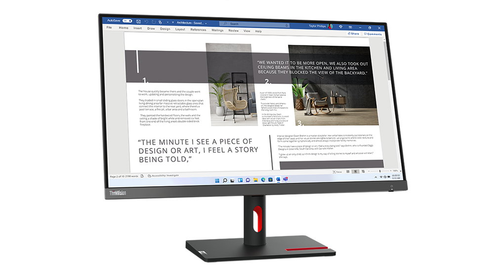 Lenovo ThinkVision S27i-30 27 1920 X 1080 Full HD VGA HD-15 HDMI 100Hz