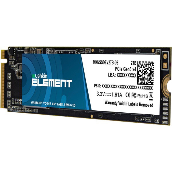 Mushkin Element 2 TB, SSD - PCIe 3.0 x4, NVMe 1.4, M.2 2280